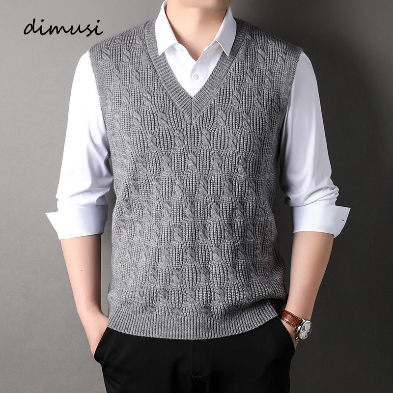 Winter Clothing Men Style - DIMUSI Otoño Invierno chaquetas sin mangas