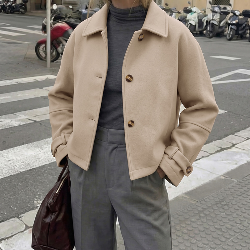 Winter Clothing Youtube - Abrigo de lana de corte recto