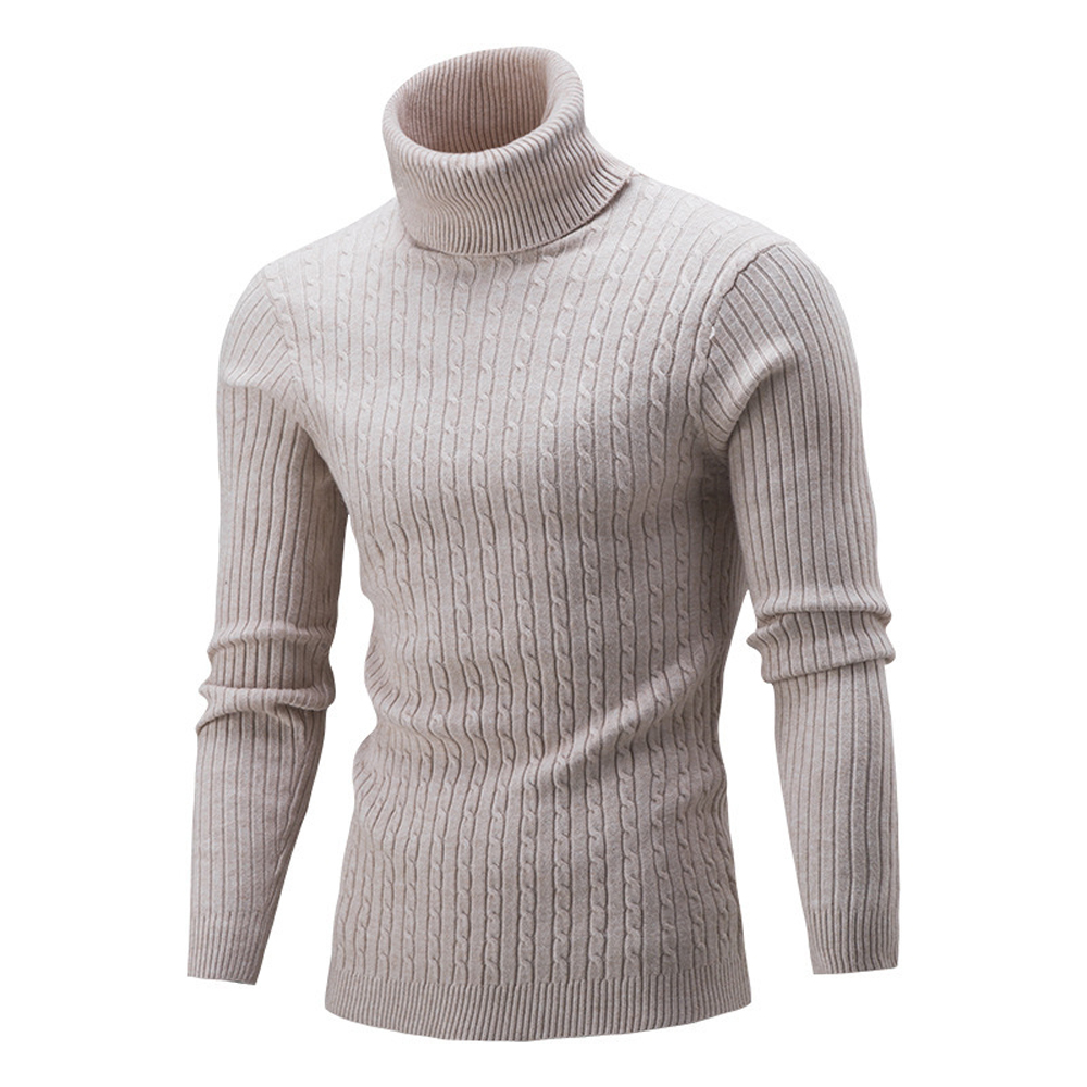 Suéter de Cuello Alto Tipo Car - Winter Clothing Men Style reseña y precio