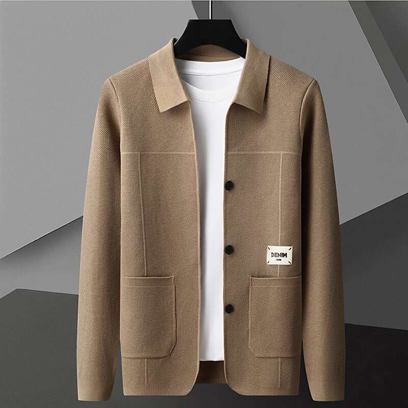 Cárdigan de punto de estilo eu - Winter Clothing Men Style reseña y precio