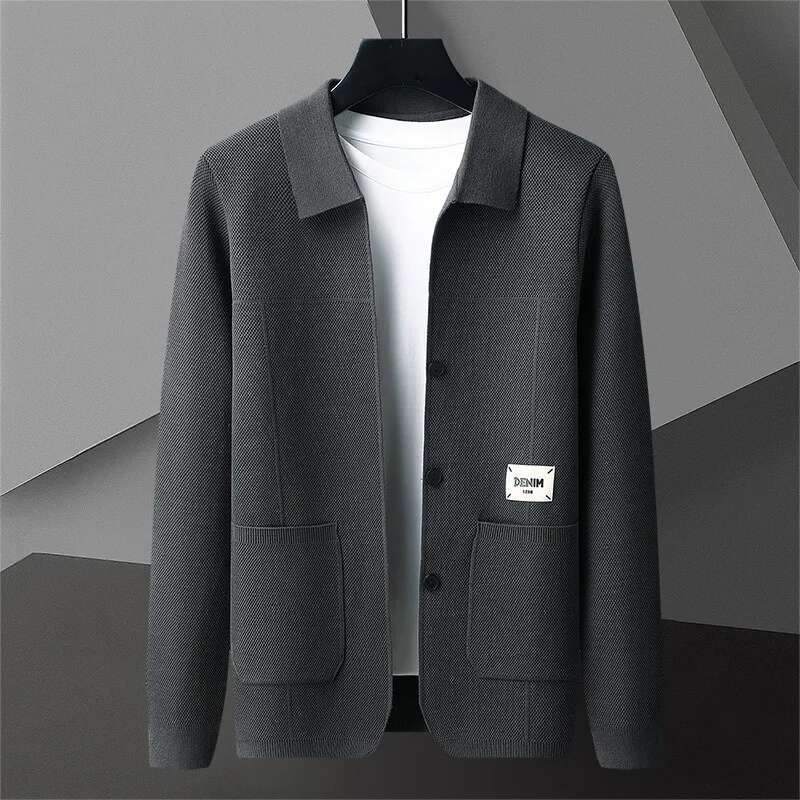Cárdigan de punto de estilo eu - Winter Clothing Men Style reseña y precio