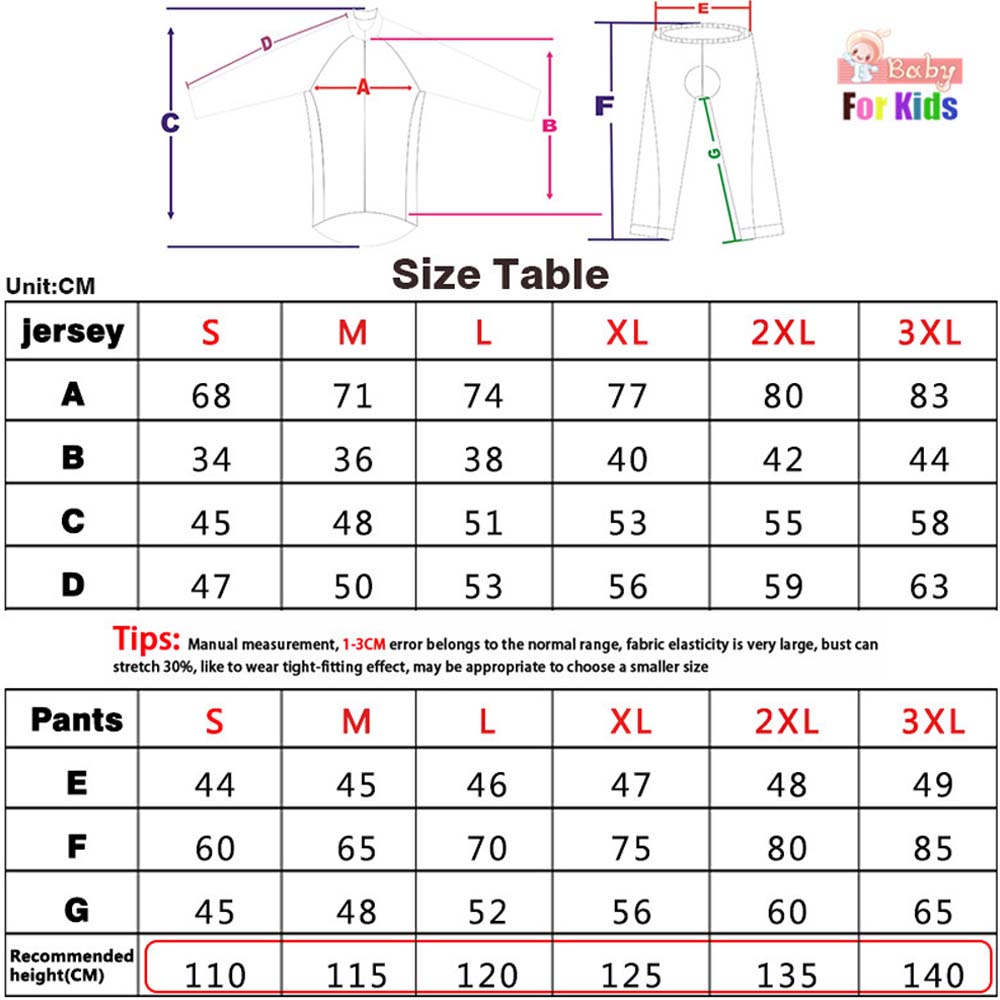 Conjunto de Jersey de ciclismo - Winter Clothing Kids Sale reseña y precio