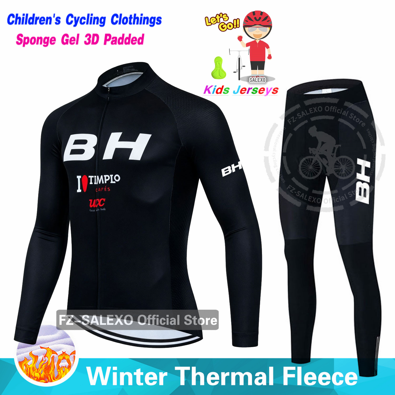 Conjuntos de Jersey de Ciclism - Winter Clothing Kids Sale reseña y precio