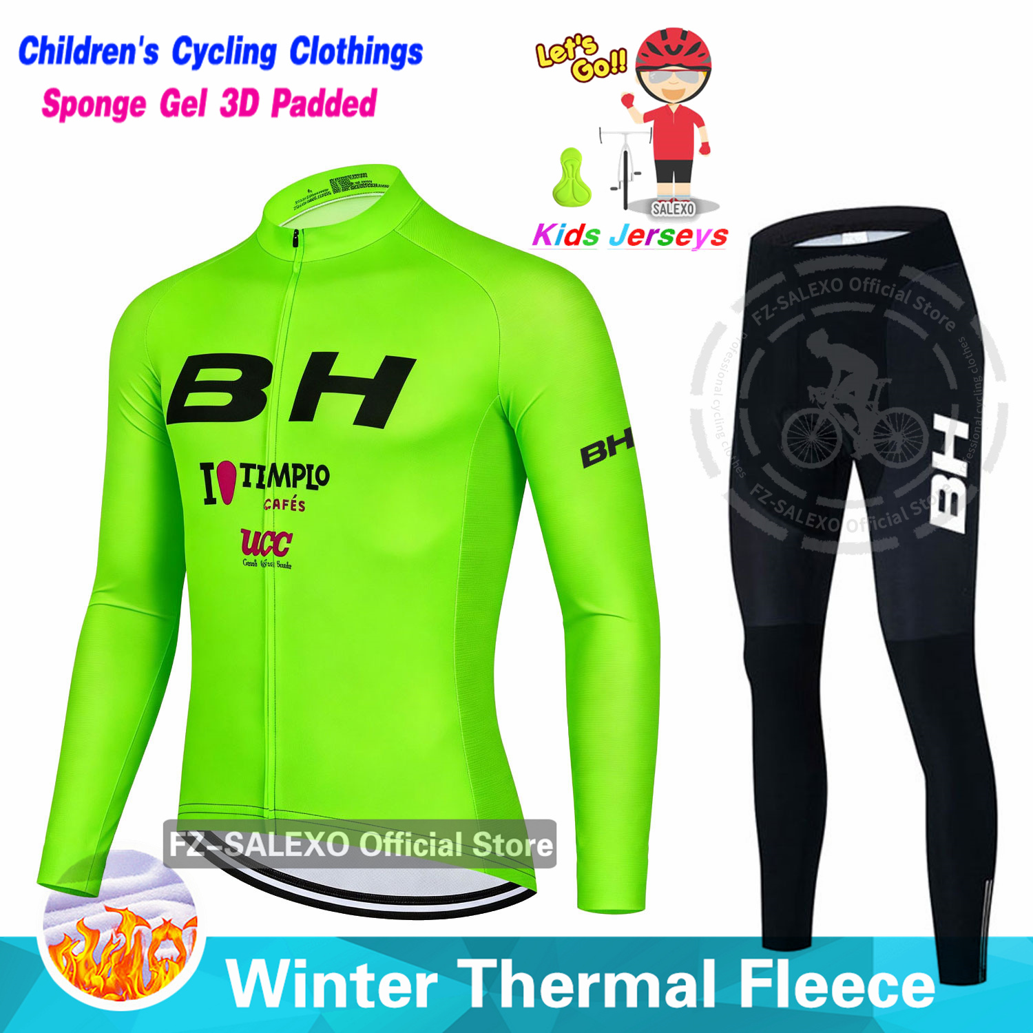Conjuntos de Jersey de Ciclism - Winter Clothing Kids Sale reseña y precio