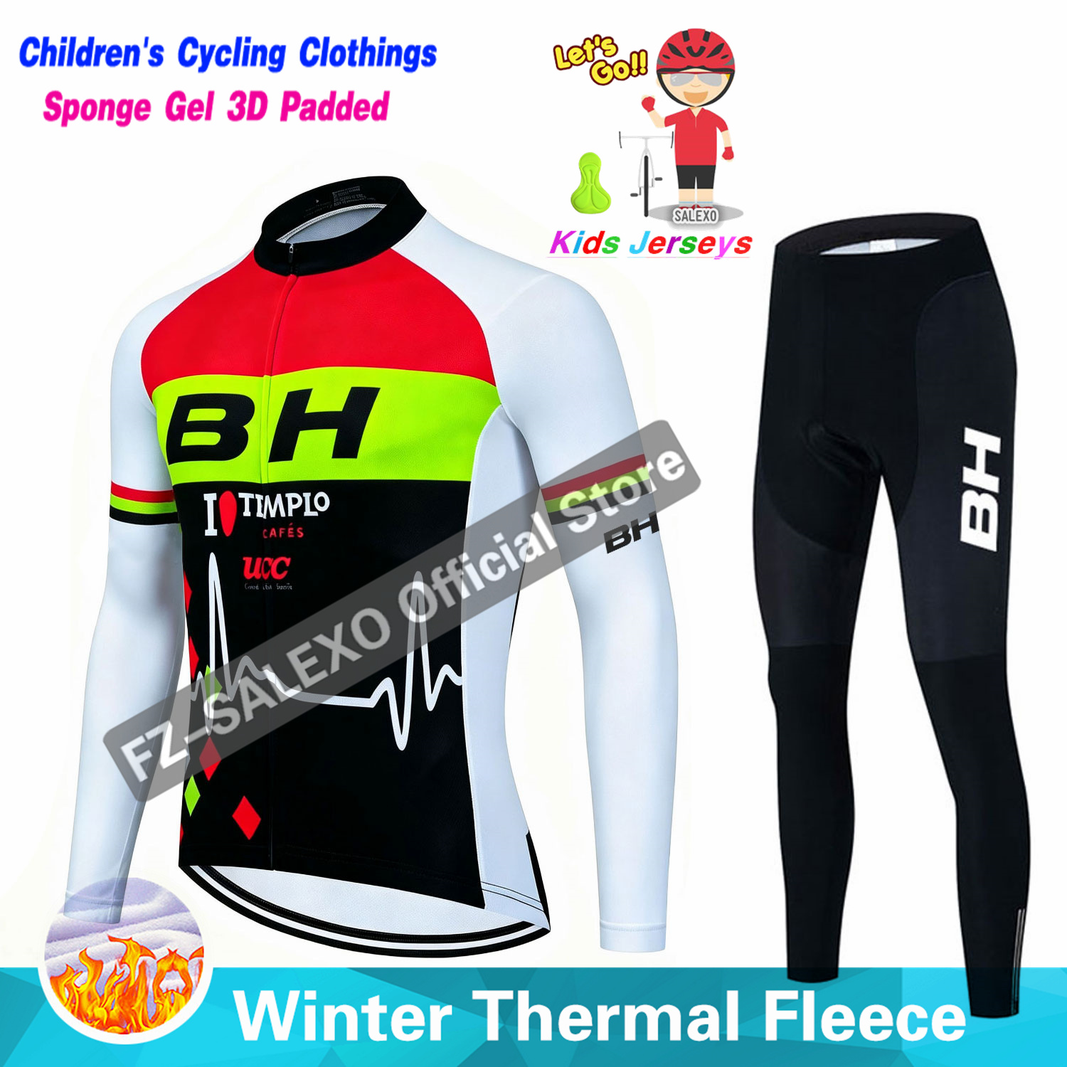 Conjunto de Jersey de Ciclismo - Winter Clothing Kids Sale reseña y precio