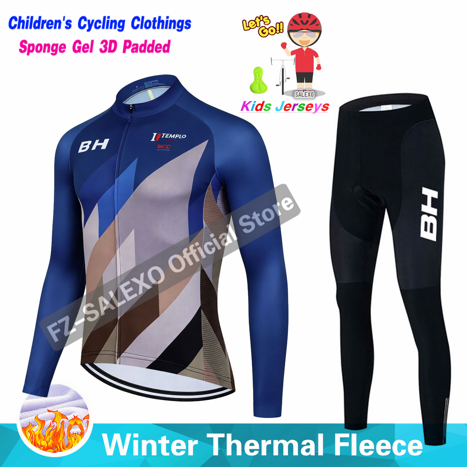 Conjunto de Jersey de Ciclismo - Winter Clothing Kids Sale reseña y precio